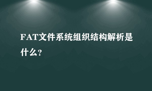 FAT文件系统组织结构解析是什么?