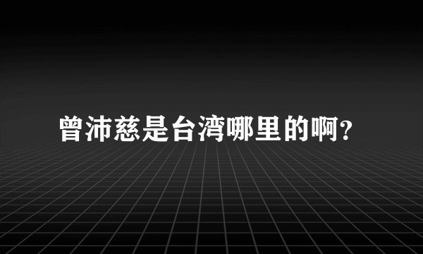 曾沛慈是台湾哪里的啊?