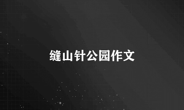 缝山针公园作文
