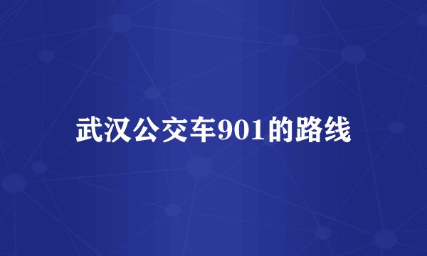 武汉公交车901的路线