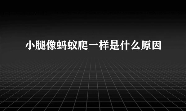 小腿像蚂蚁爬一样是什么原因