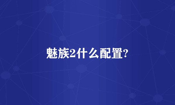 魅族2什么配置?