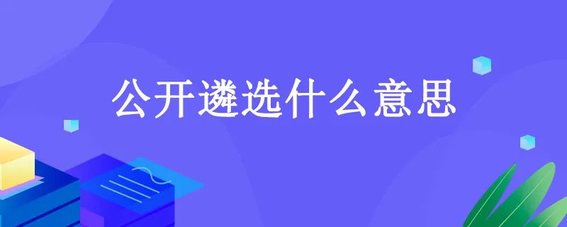 公开遴选什么意思