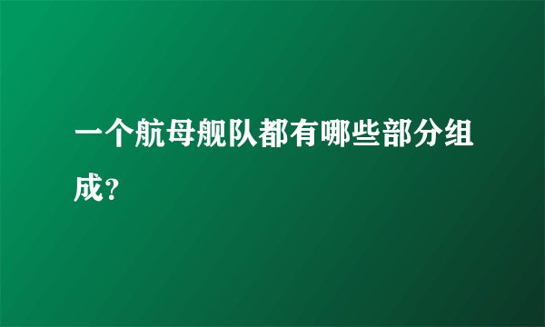 一个航母舰队都有哪些部分组成？