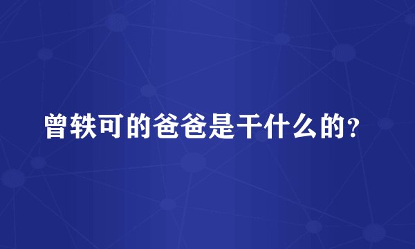 曾轶可的爸爸是干什么的？
