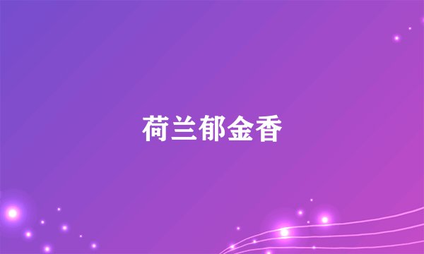 荷兰郁金香