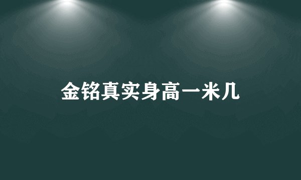 金铭真实身高一米几