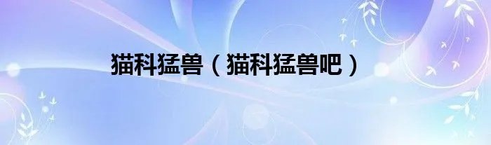 猫科猛兽（猫科猛兽吧）