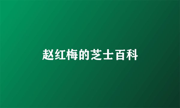 赵红梅的芝士百科