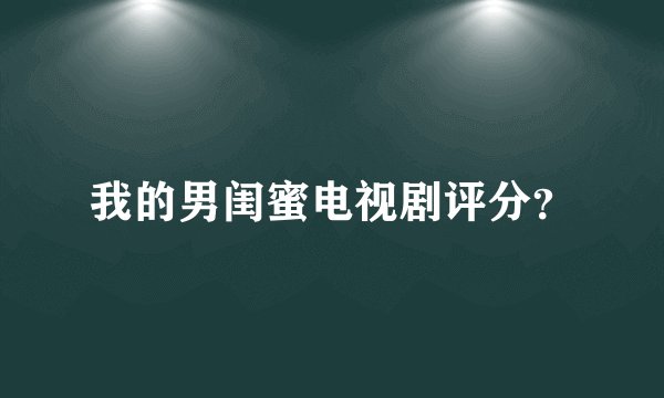 我的男闺蜜电视剧评分？