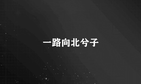 一路向北兮子