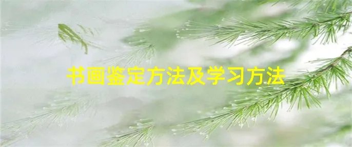 书画鉴定方法及学习方法