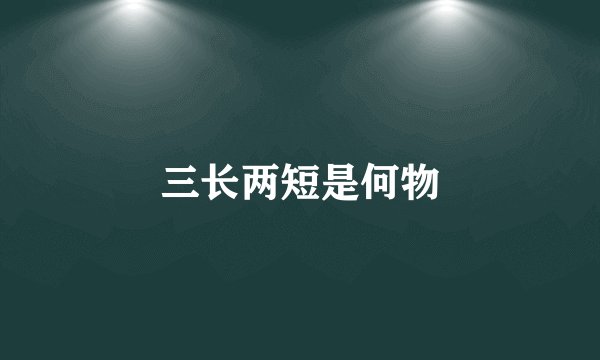 三长两短是何物