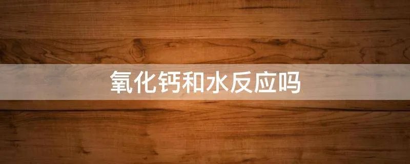 氧化钙和水反应吗