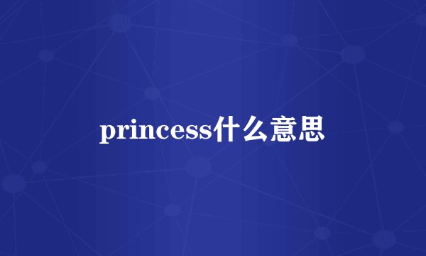 princess什么意思