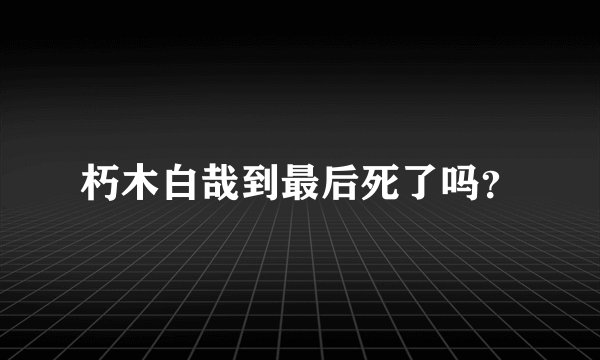朽木白哉到最后死了吗？