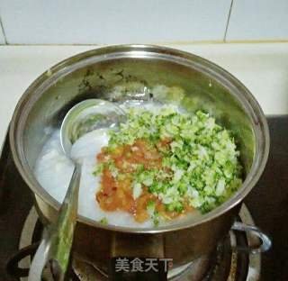 蔬菜干贝粥