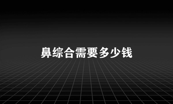鼻综合需要多少钱