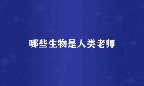 哪些生物是人类老师