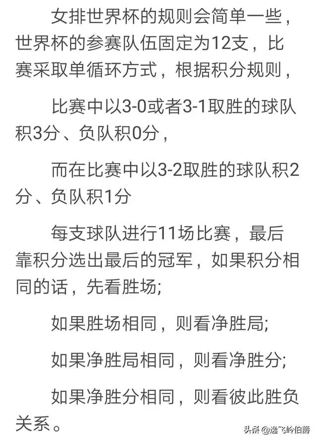 中国、荷兰、美国均3胜0负,为什么女排世界杯排名却是中国第一、荷兰第二、美国第三?