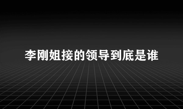 李刚姐接的领导到底是谁