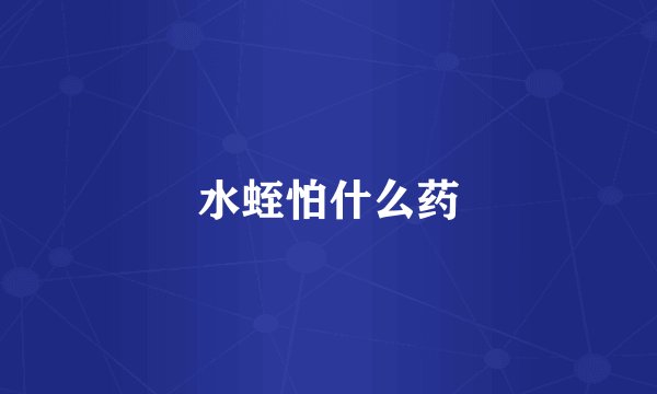 水蛭怕什么药