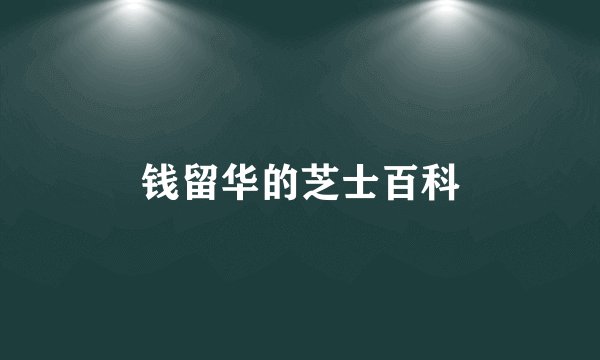 钱留华的芝士百科