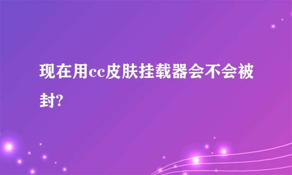 现在用cc皮肤挂载器会不会被封?