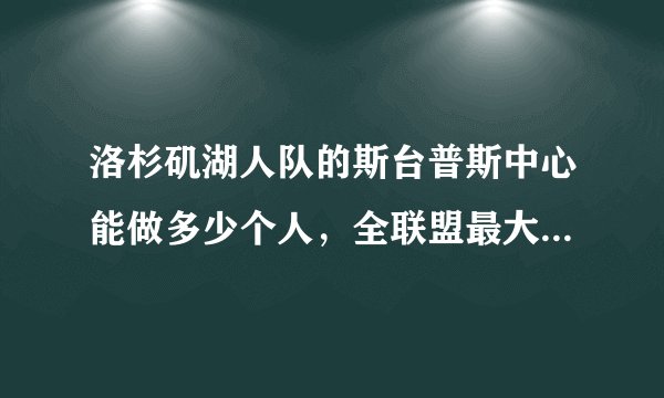 洛杉矶湖人队的斯台普斯中心能做多少个人,全联盟最大的体育场是哪个?