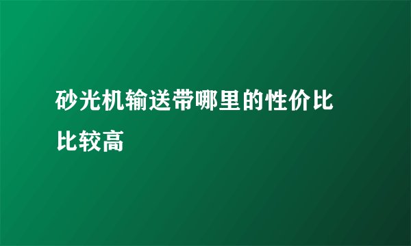 砂光机输送带哪里的性价比 比较高