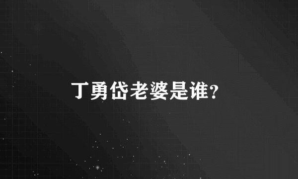 丁勇岱老婆是谁？