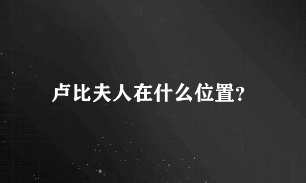 卢比夫人在什么位置？