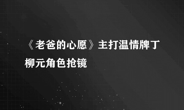 《老爸的心愿》主打温情牌丁柳元角色抢镜