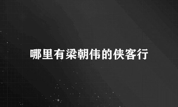 哪里有梁朝伟的侠客行