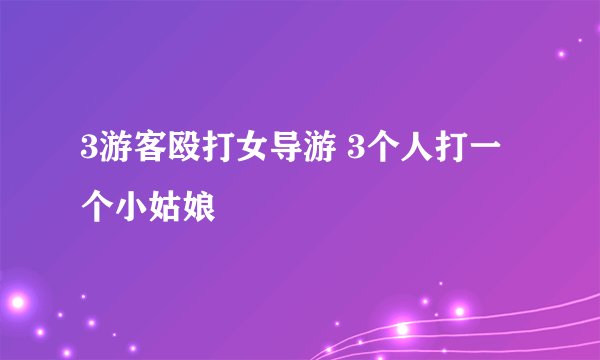 3游客殴打女导游 3个人打一个小姑娘
