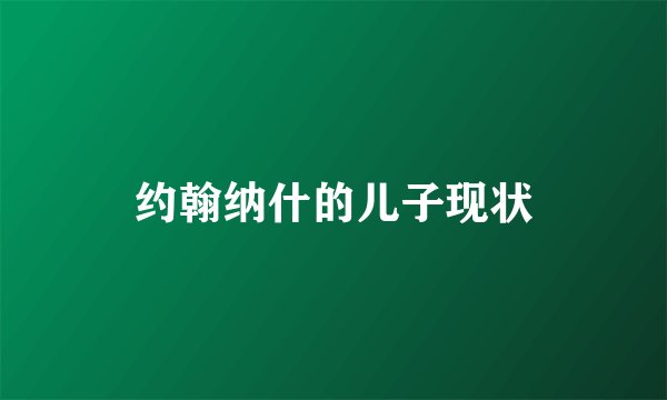 约翰纳什的儿子现状