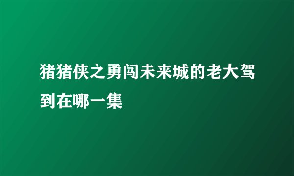 猪猪侠之勇闯未来城的老大驾到在哪一集