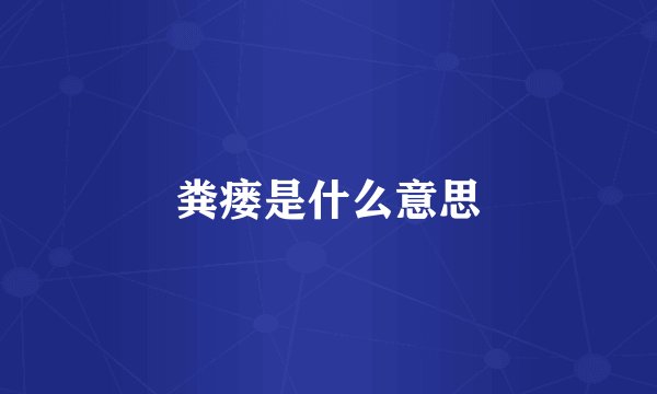 粪瘘是什么意思
