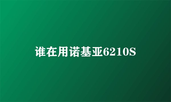 谁在用诺基亚6210S