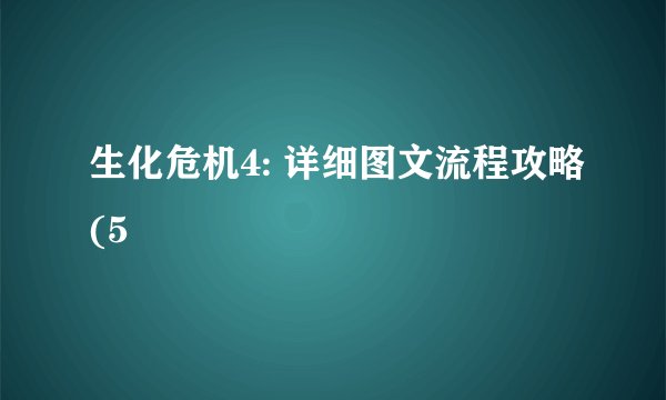 生化危机4: 详细图文流程攻略(5