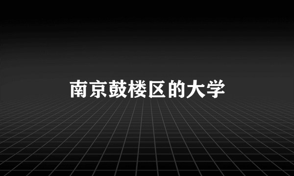 南京鼓楼区的大学