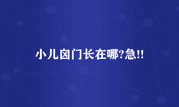 小儿囟门长在哪?急!!