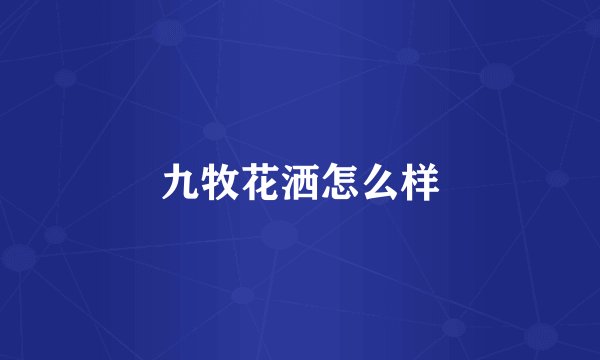 九牧花洒怎么样