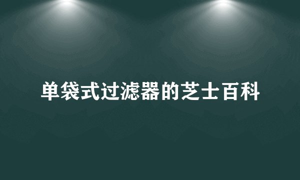 单袋式过滤器的芝士百科