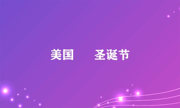 美国      圣诞节