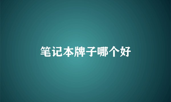 笔记本牌子哪个好