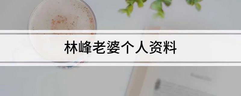 林峰老婆个人资料