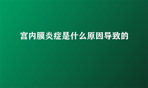 宫内膜炎症是什么原因导致的