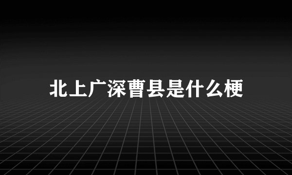 北上广深曹县是什么梗