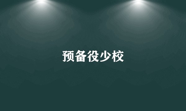 预备役少校